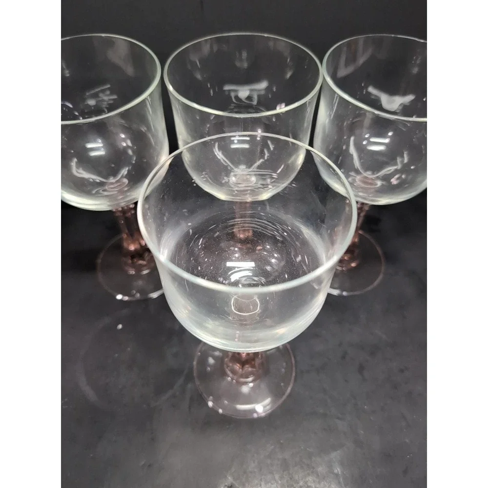 Cristal D'Arques Durand Blush Pink Wine Glasses,‎ Set of 4, Stemware, Drinkware
